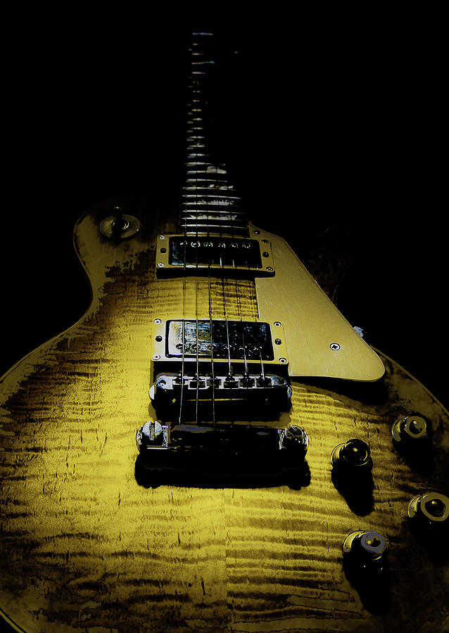 Honest Play Wear Tour Worn Relic Guitar Digital Art by Guitarwacky Fine Art