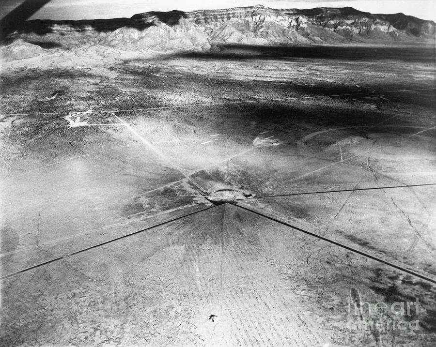Test Site And Bomb Crater Photograph by Bettmann