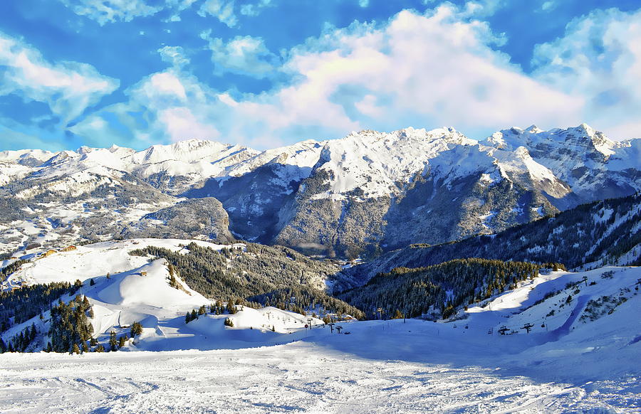 Tete des Saix Winter Scene by Anthony Dezenzio Tete des Saix Winter Scene by Anthony Dezenzio