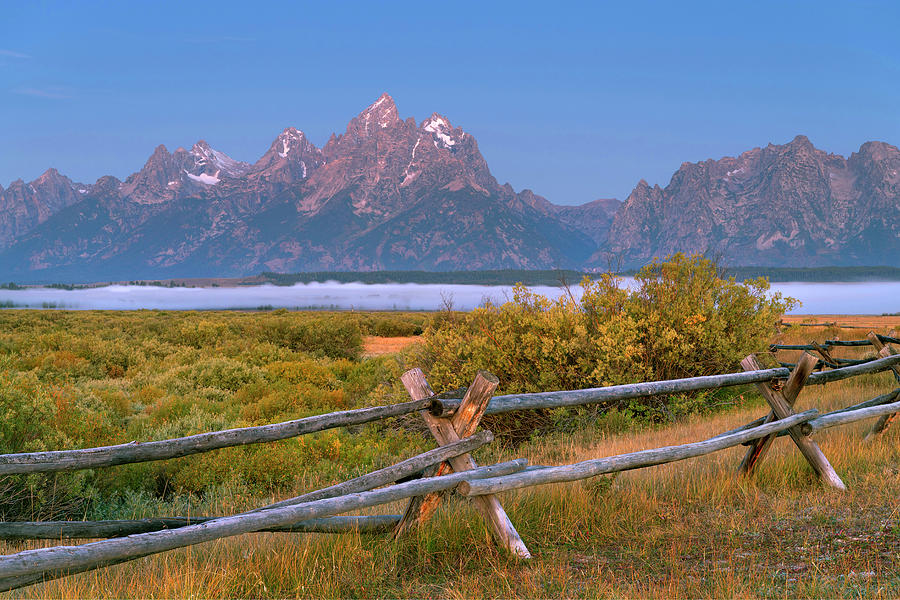 Teton Range At Cunningham Ranch, Grand Photograph by Alan Majchrowicz