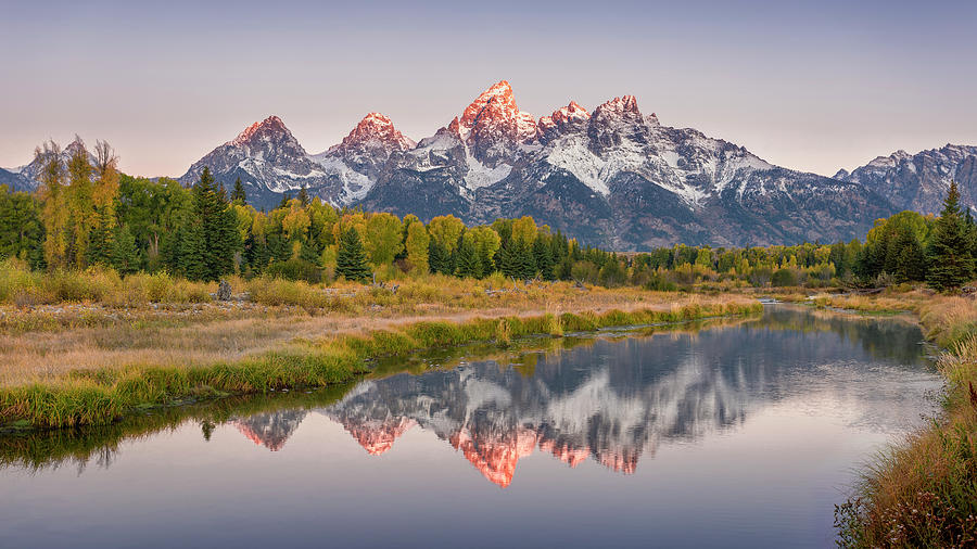 Teton Range Reflecting In Snake River Photograph by Anand Goteti - Fine ...