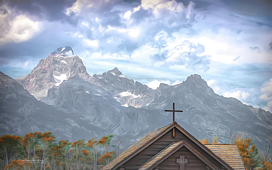 Tetons By The Cross by Steve Kelley Tetons By The Cross by Steve Kelley