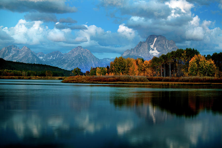 Tetons in Autumn Photograph by David Chasey