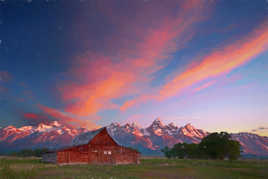 Nature Digital Art - Tetons sunrise VI by Jon Glaser