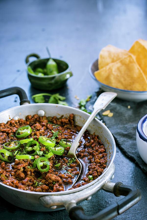 Tex Mex Chilli In A Pan Photograph by Maricruz Avalos Flores | Fine Art ...