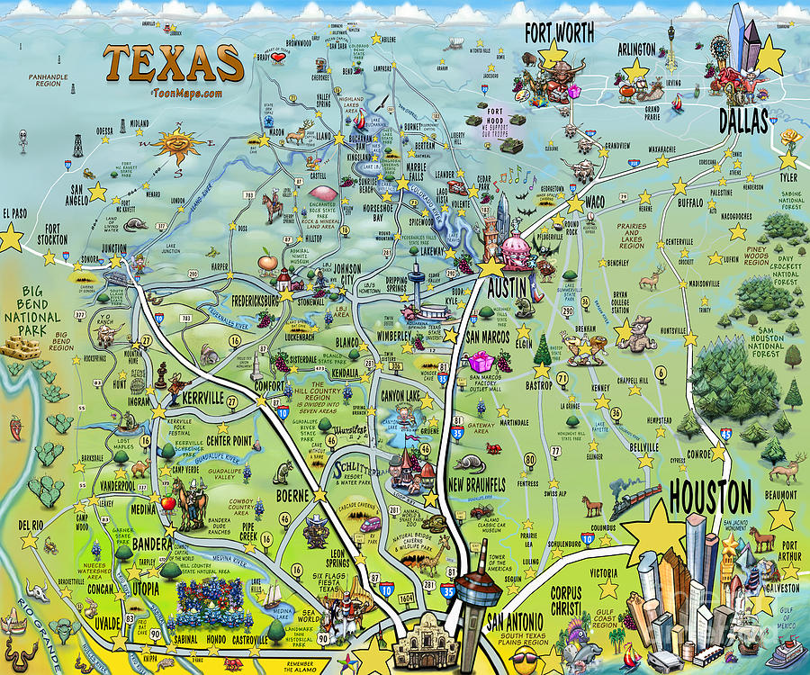 Texas Big Fun Map by Kevin Middleton Texas Big Fun Map by Kevin Middleton