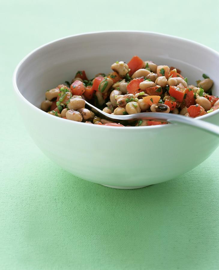 Texas Caviar - Black-eyed Peas With Jalapeno, Tomato And Bell Pepper Photograph by Clive Streeter