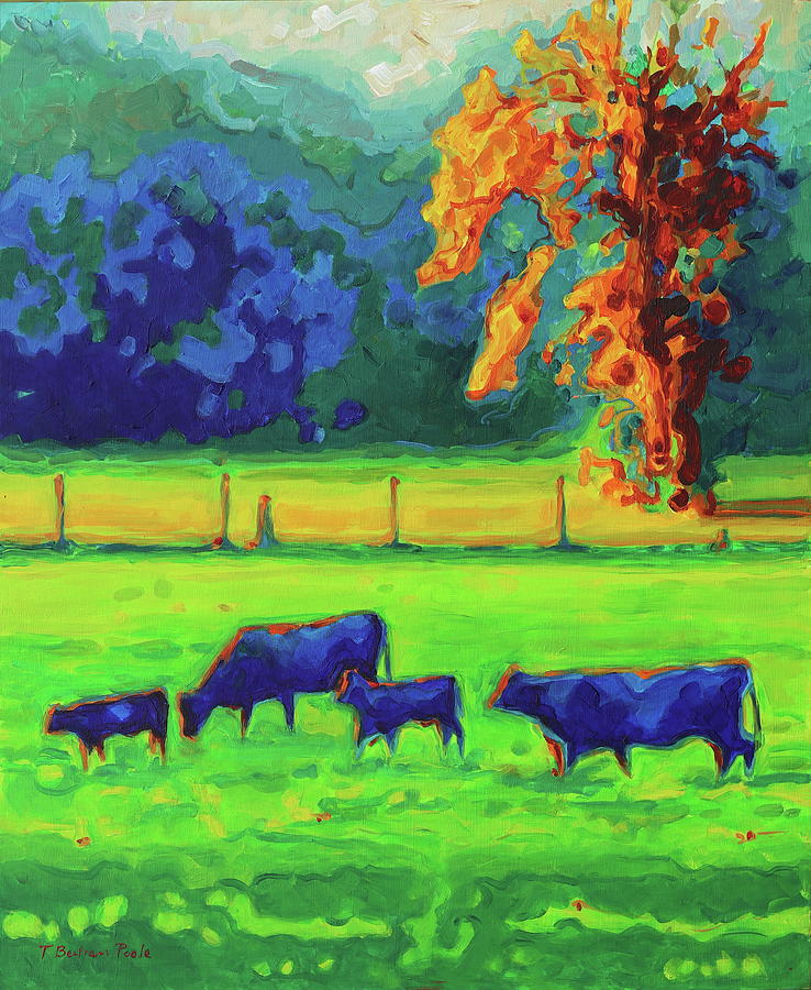 Texas Cows Oct18 Painting by Thomas Bertram POOLE