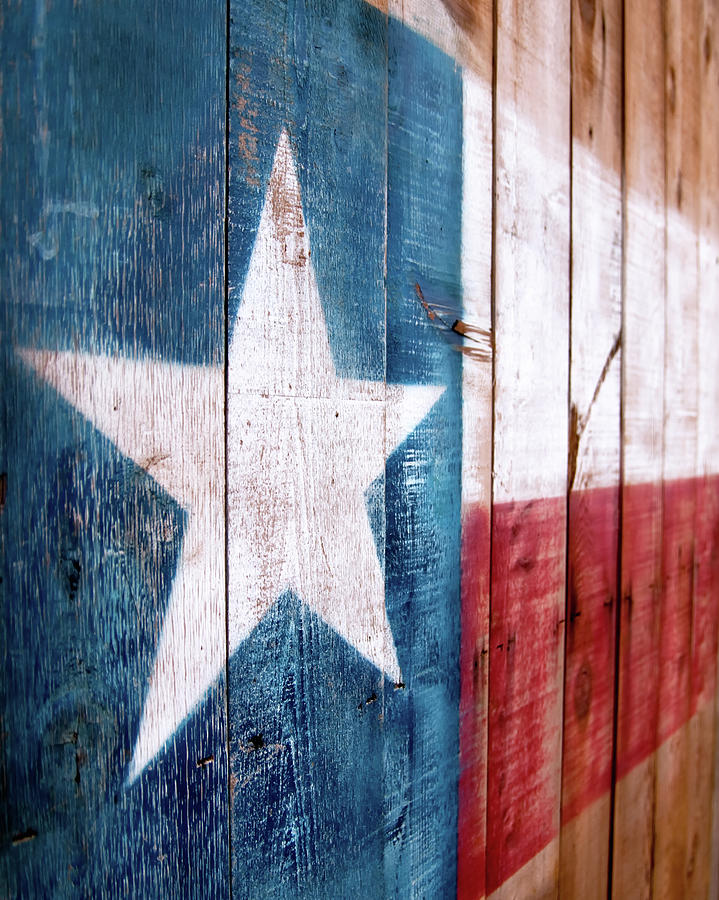 Texas Flag Rustic Photograph by Lanier