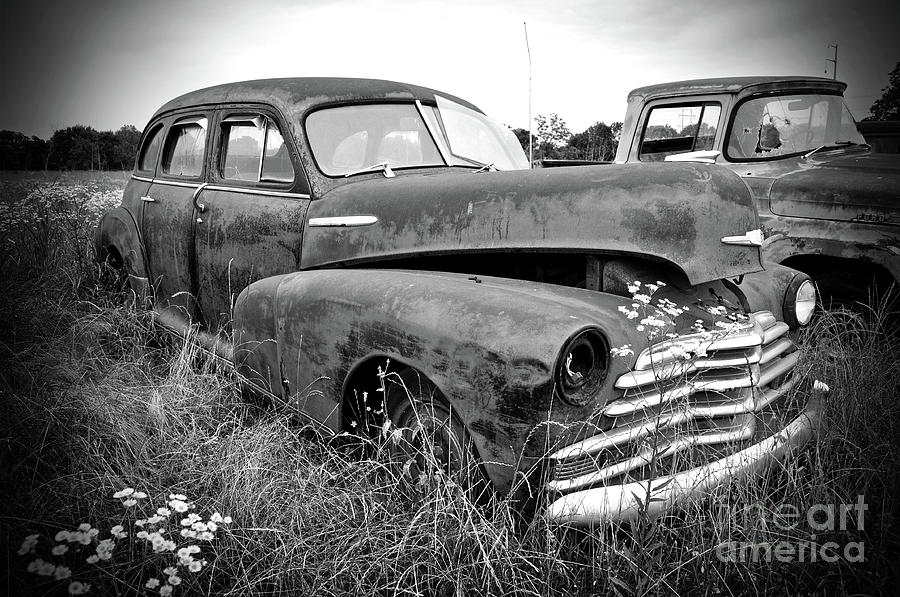 Texas Forgotten - In Field BW Photograph by Chris Andruskiewicz