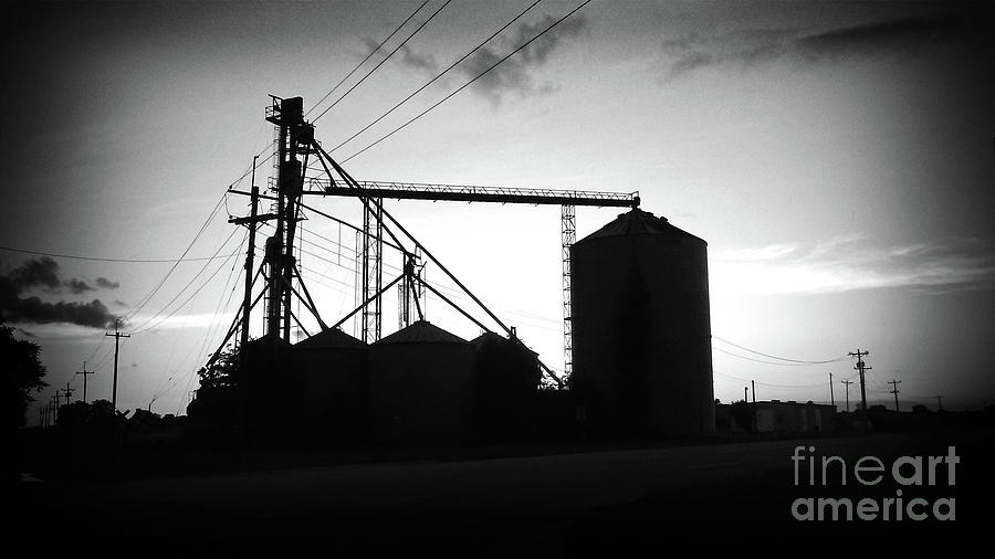 Texas Forgotten - Silos At Dusk BW Photograph by Chris Andruskiewicz