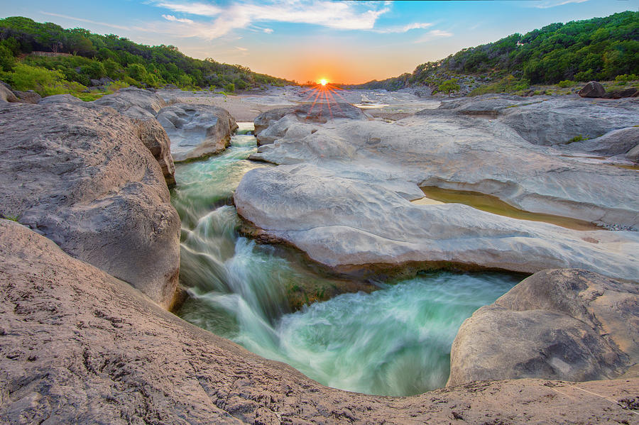 Texas Hill Country Sunset on the Pedernales River 7261 Photograph by Rob Greebon