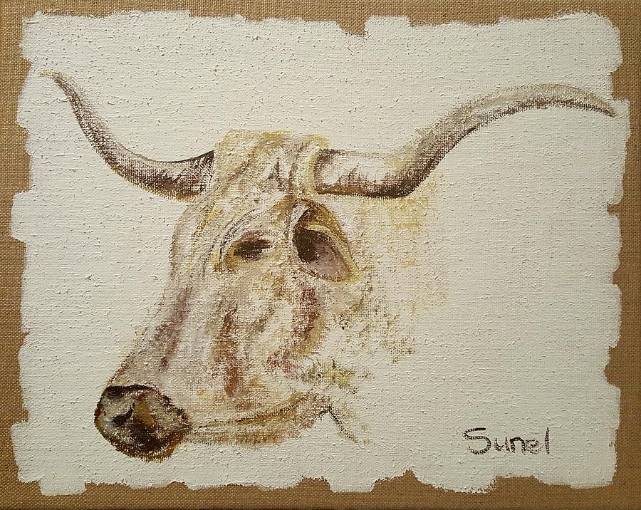 Texas Longhorn Bull Painting by Sunel De Lange