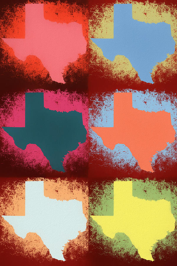 Andy Warhol Mixed Media - Texas Pop Art Panels by Dan Sproul Andy Warhol Mixed Media - Texas Pop Art Panels by Dan Sproul