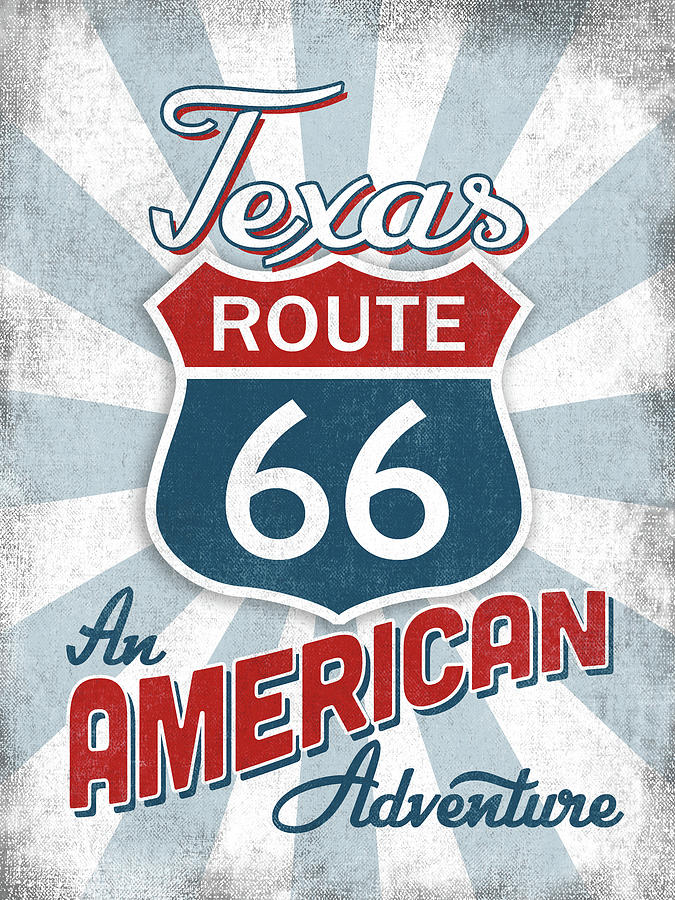 Texas Route 66 America Digital Art by Flo Karp