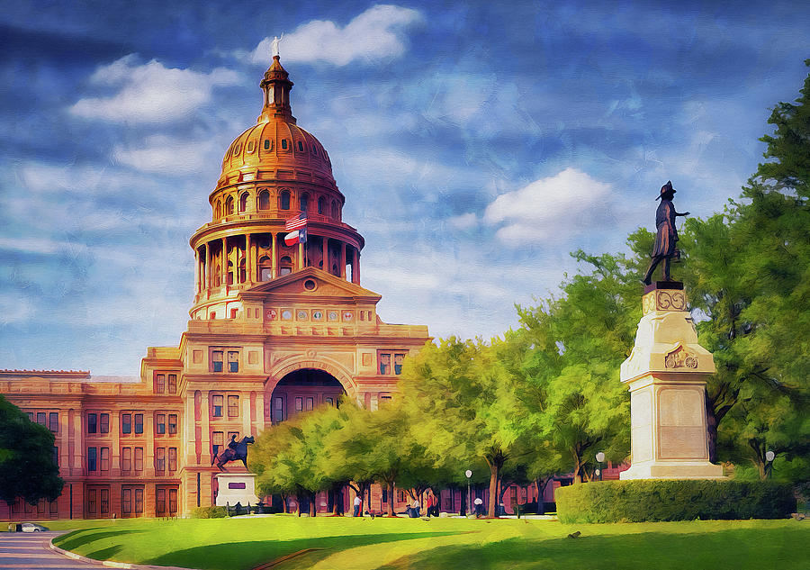 Texas State Capitol Painting by AM FineArtPrints