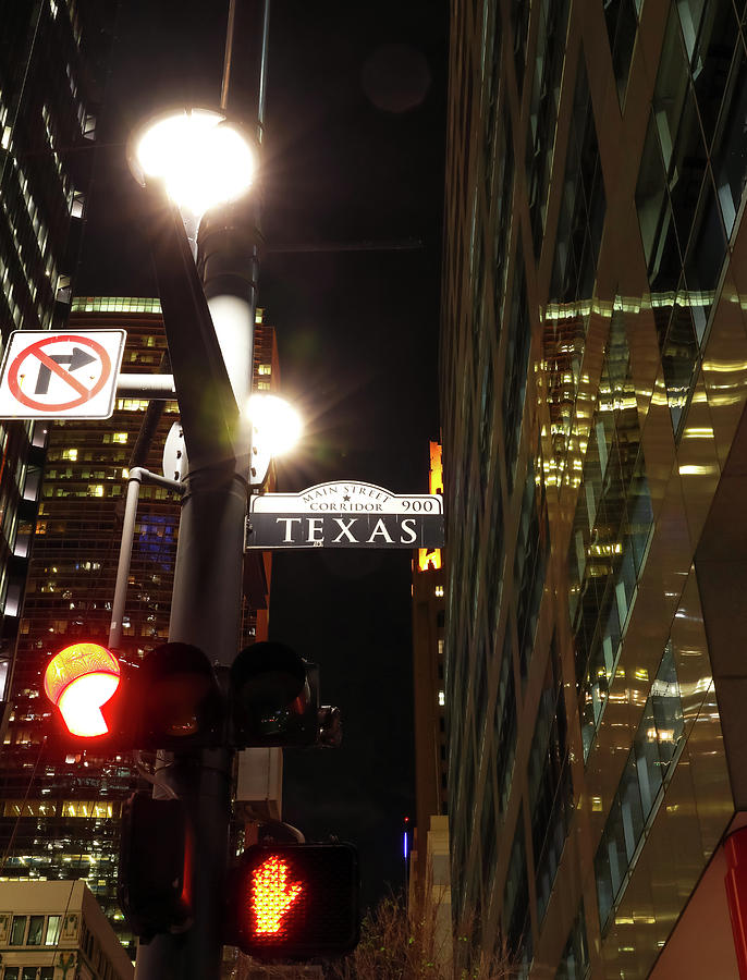 Texas Street Sign At Night by Dan Sproul Texas Street Sign At Night by Dan Sproul