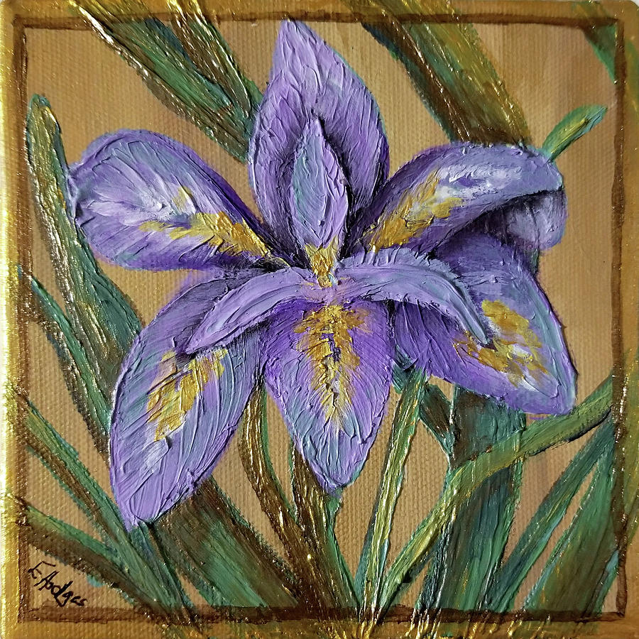 Textured Iris Painting