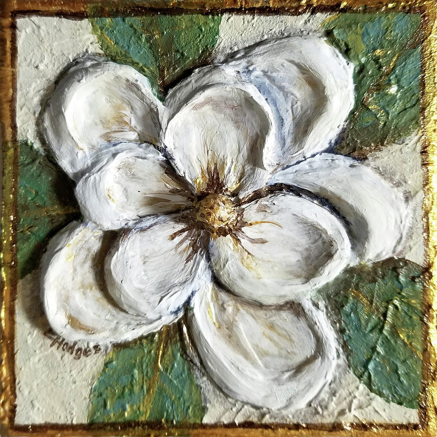 Textured Magnolia Painting