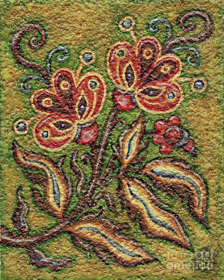 Textured Tapestry 3 Painting by Amy E Fraser