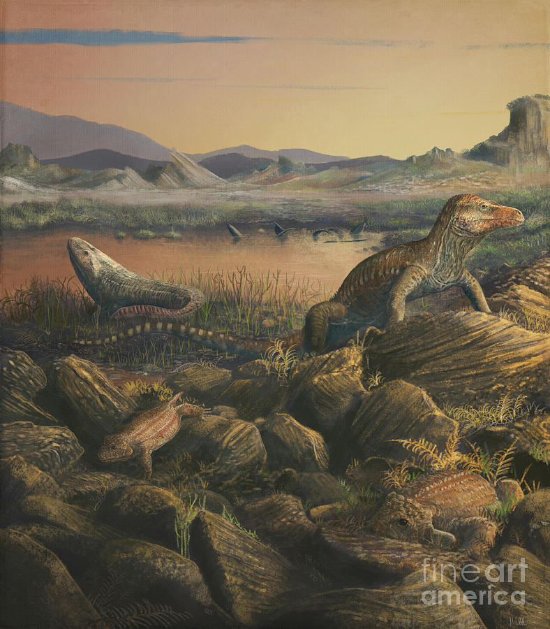 Prehistoric Photograph - Teyujagua Prehistoric Reptiles by Mark P. Witton/science Photo Library