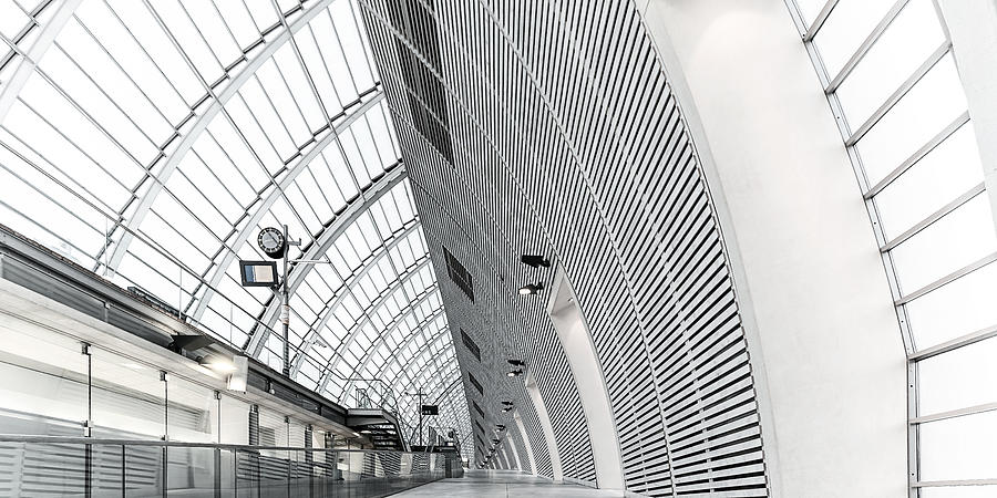 Architecture Photograph - Tgv Station Avignon by Roland Weber