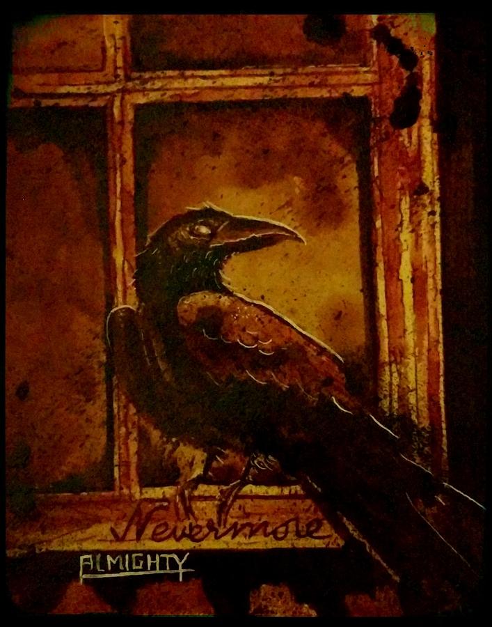 Th Raven - Nevermore Painting by Ryan Almighty