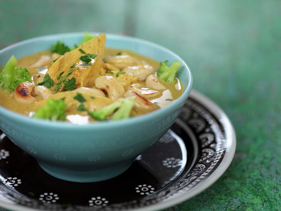 Thai Soup With Chicken Photograph by Martin Dyrlv