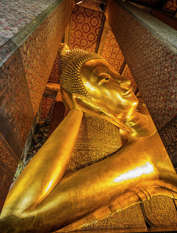 Thailand, Bangkok, Reclining Buddha Digital Art by Massimo Borchi