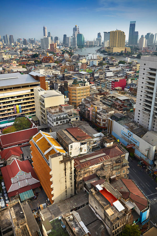 Cityscape Photograph - Thailand - Bangkoks Chinatown, City by Jan Wlodarczyk