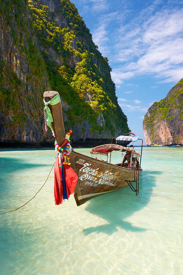 Sea Photograph - Thailand - Phang Nga, Maya Bay On Phi by Jan Wlodarczyk