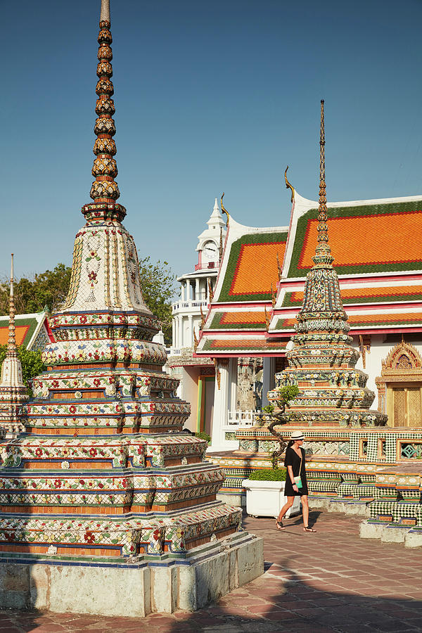 Thailand, Thailand Central, Bangkok, Gulf Of Siam, Gulf Of Thailand, Wat Pho Digital Art by Richard Taylor