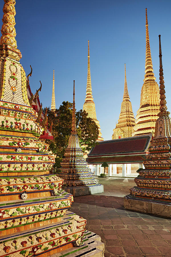 Thailand, Thailand Central, Bangkok, Gulf Of Siam, Gulf Of Thailand, Wat Pho, Wat Pho Digital Art by Richard Taylor