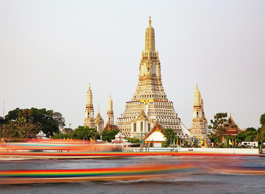 Thailand, Thailand Central, Bangkok, Wat Arun, Wat Arun In The Morning Digital Art by Melis
