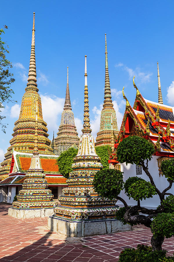 Thailand, Thailand Central, Bangkok, Wat Pho, The Grounds Of Wat Pho In Bangkok Digital Art by Kav Dadfar
