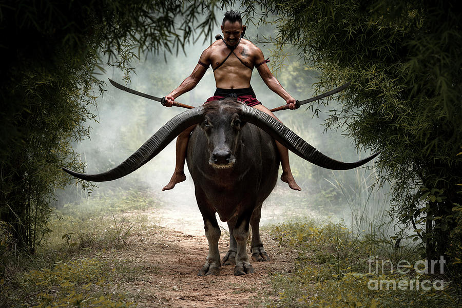 Thailand Warrior Man Swords Hands Photograph by Sutiporn Somnam
