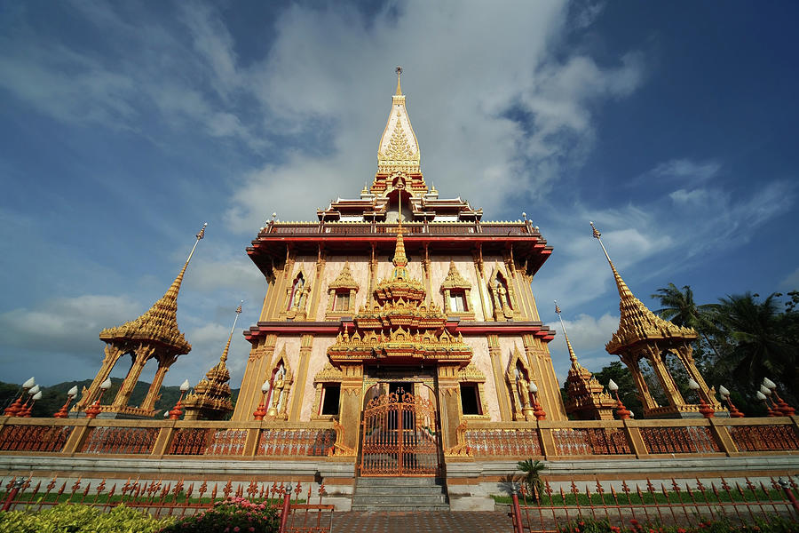 Thailand, Wat Chalong Beauty Temple In Photograph by Dangdumrong