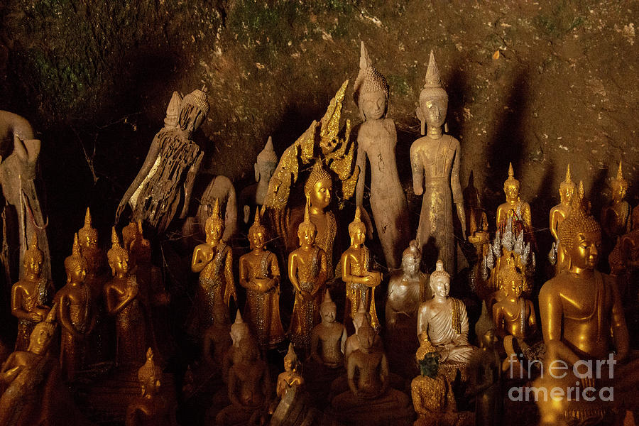 Tham Ting Cave Buddhist Figures Photograph by Bob Phillips