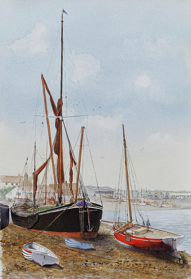 Thames Barge Painting by Ian Merton