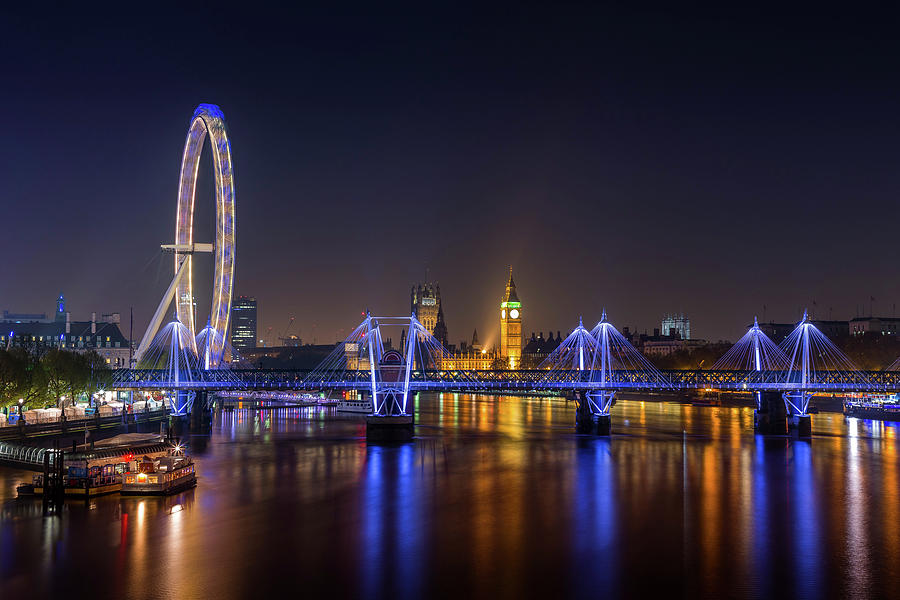 London Eye Photograph - Thames I by Giuseppe Torre