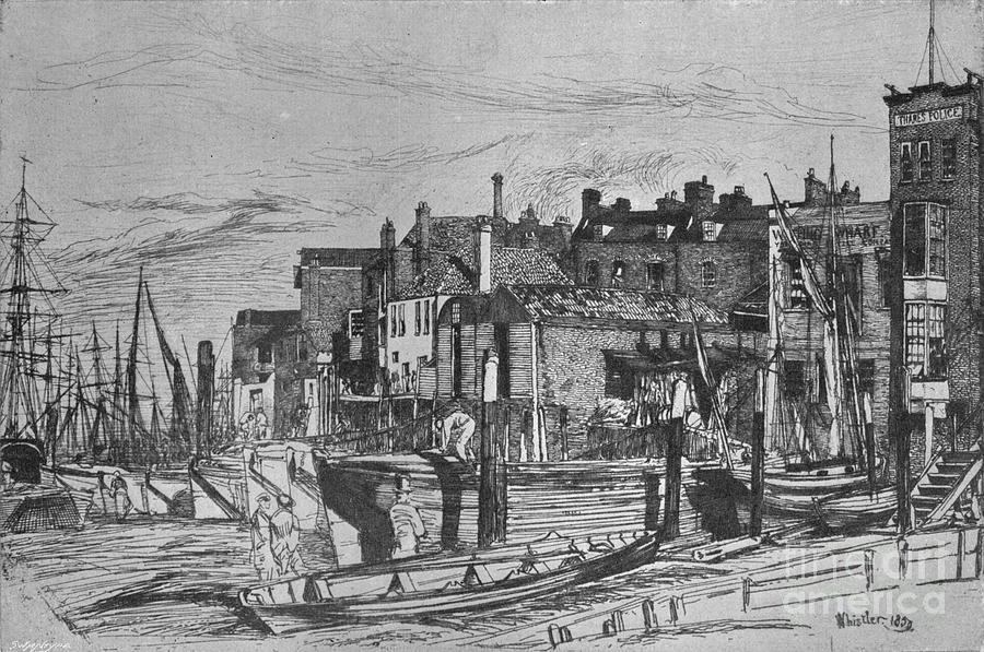 Thames Police Formerly Called Wapping Drawing by Print Collector