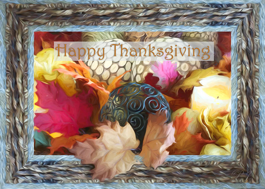 Thanksgiving Digital Art - Thanksgiving Card by Pamela Perkins