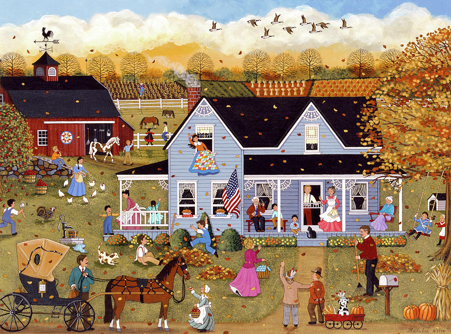 Thanksgiving Eve Painting by Sheila Lee Thanksgiving Eve Painting by Sheila Lee