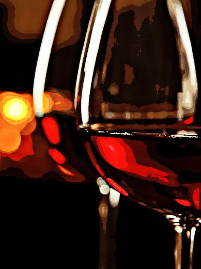 That Evening Glass Of Wine Digital Art by J Richey