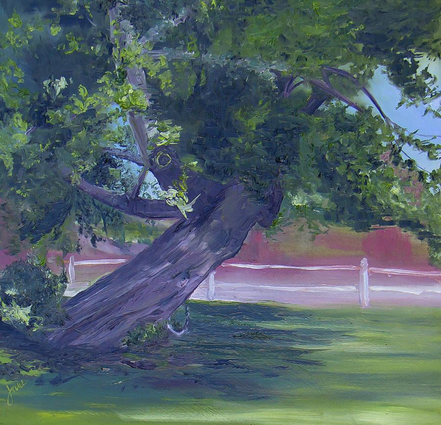 That Old Tree at the Clark Farm Painting by Nila Jane Autry