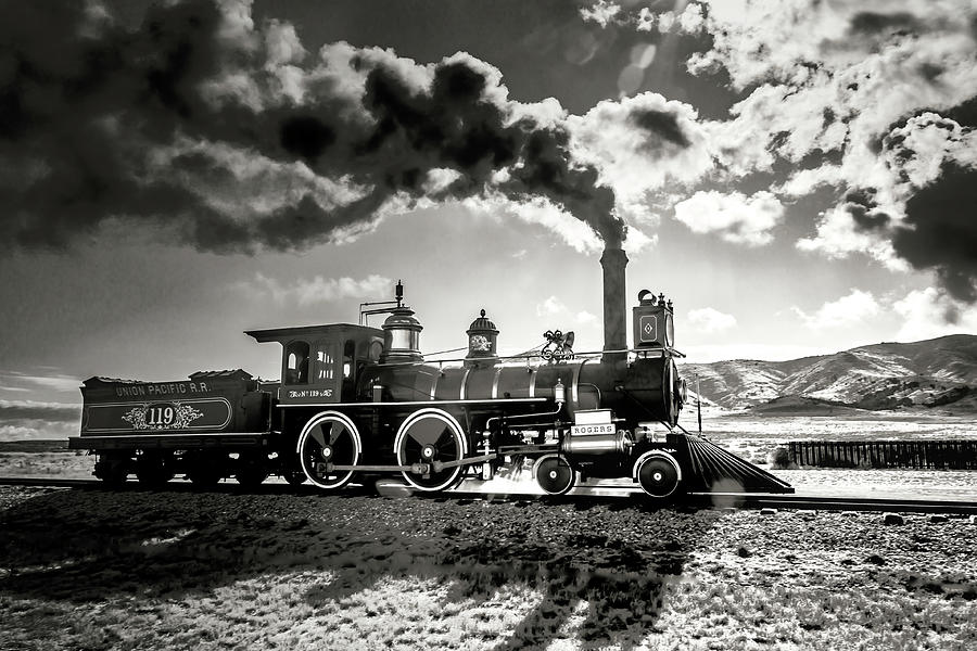 The 119 Union Pacific Rogers In Black And White Photograph by Garry Gay