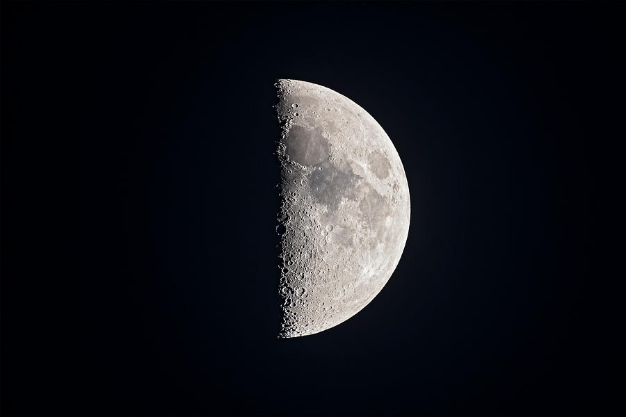 The 7-day Old First Quarter Moon Photograph by Alan Dyer