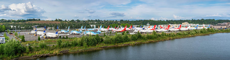 The 737 Max Parking Lot Photograph by Ken Stanback