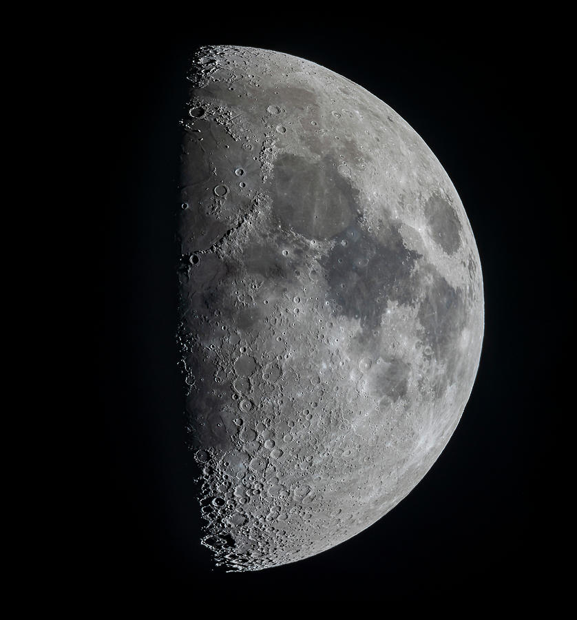 The 8 Day Old First Quarter Moon Photograph by Alan Dyer