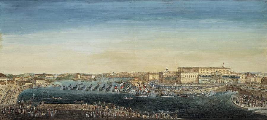 Boat Painting - The Acclamation Of King Carl Xiv Johan Of Sweden by Unknown